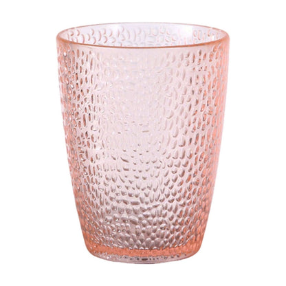 6 Pcs Drinking Tumblers Set of 12 oz, Drinking Glasses,BPA-Free,Stackable Water Cups,Clear Cups for Juice,(Brown)